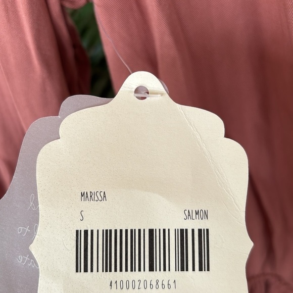 Brand New Altar’d State Salmon Marissa Romper Jumpsuit Embroidered Floral Boho - Picture 7 of 16